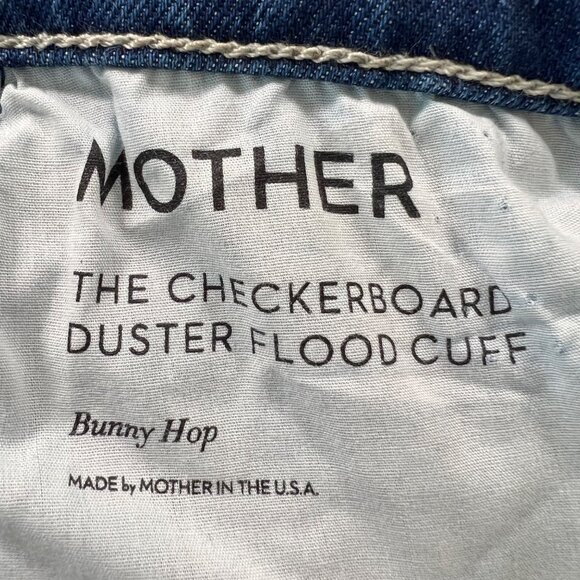 Mother The Checkerboard Duster Flood Cuff Jeans in Bunny Hop Size 29 - Picture 7 of 15